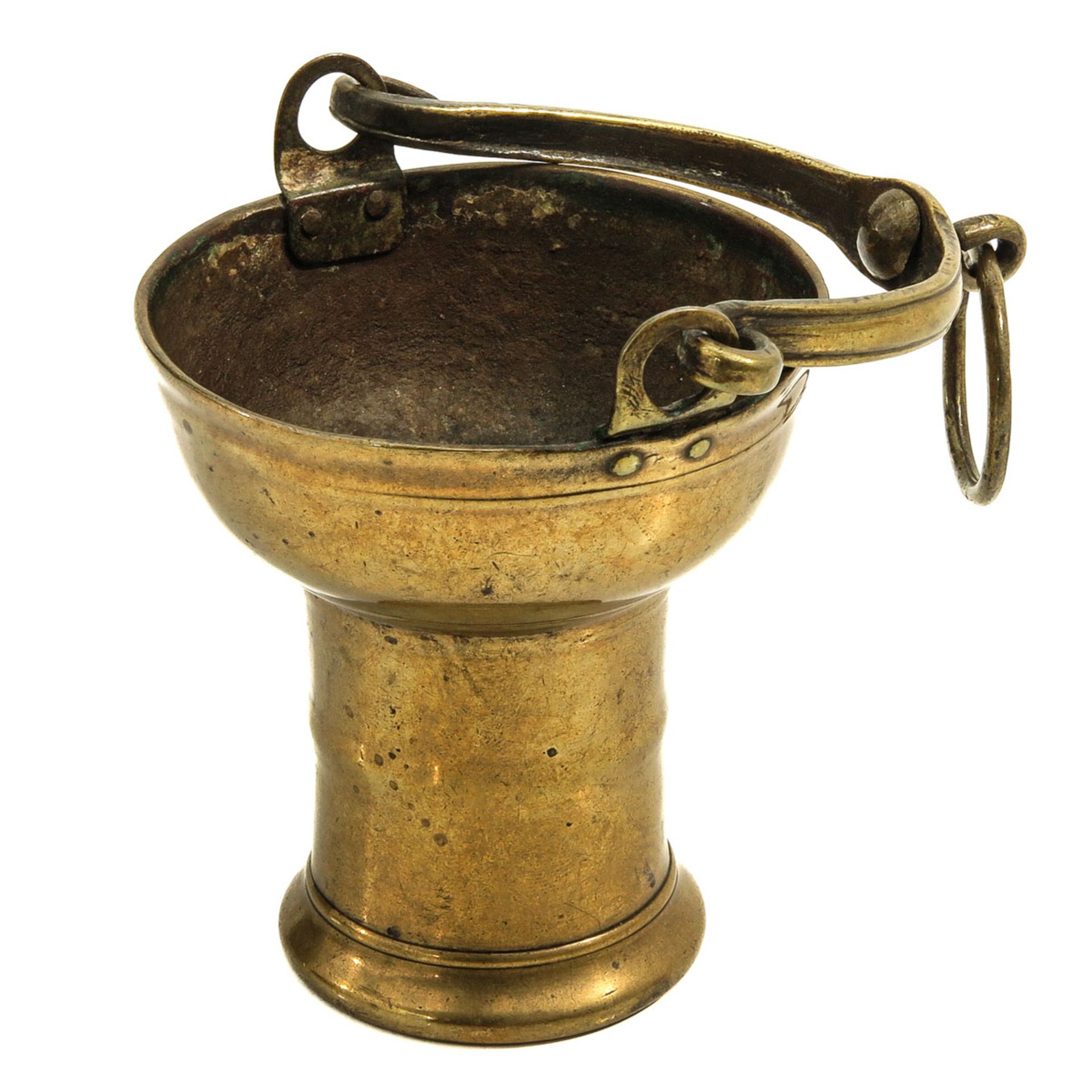 A Lot of 2 Bronze Holy Water Vessels - Image 7 of 8
