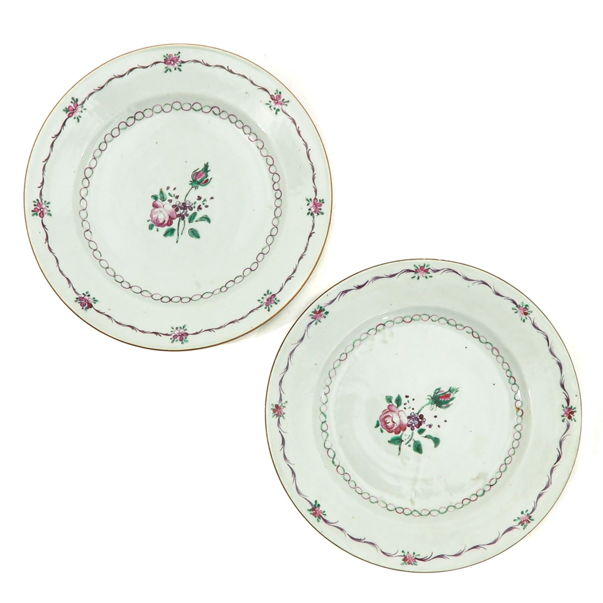 A Series of 4 Famille Rose Plates - Image 5 of 9