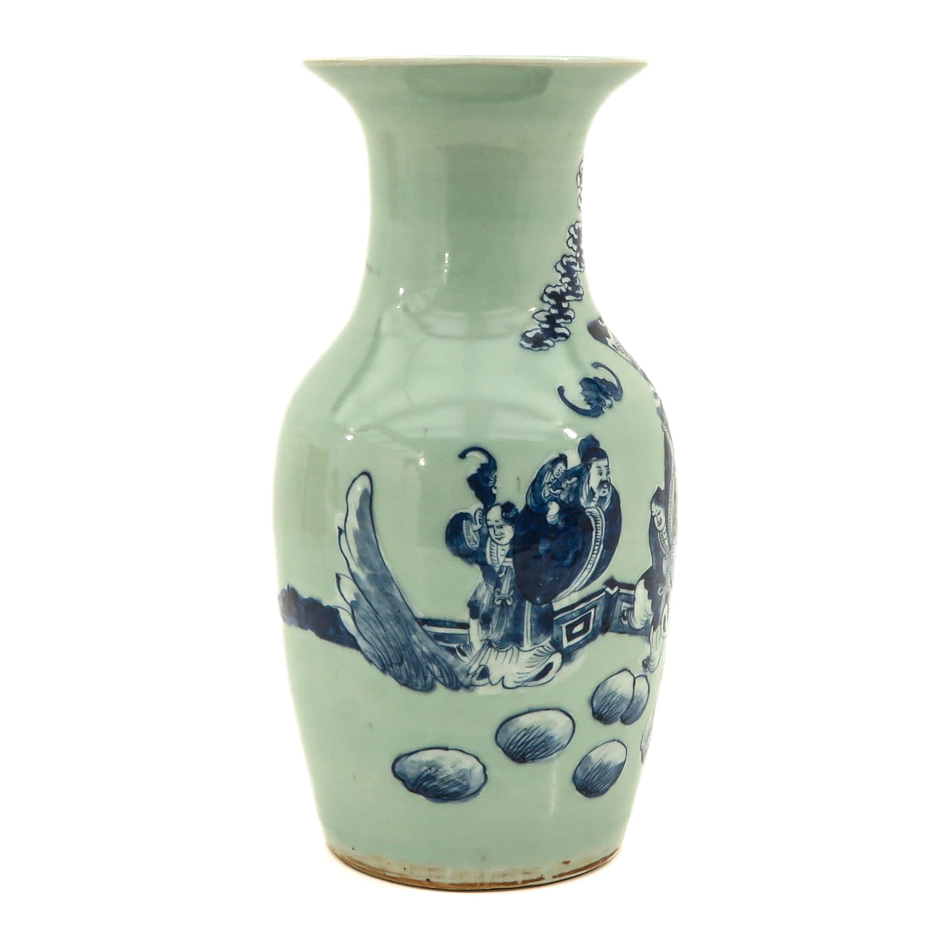 A Celadon and Blue Decor Vase - Image 4 of 9
