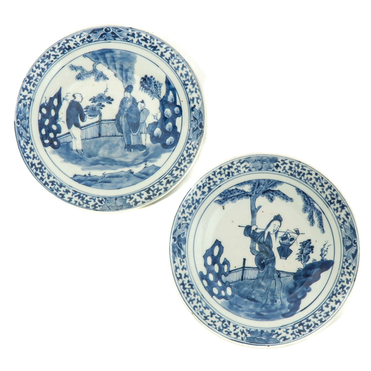 A Lot of 2 Blue and White Plates