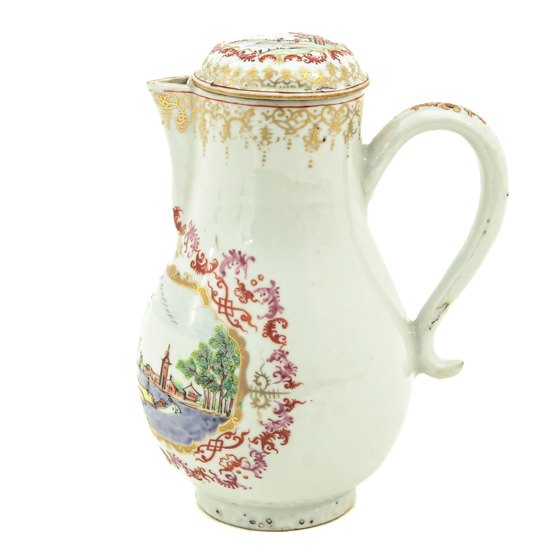 A Famille Rose Pitcher with Cover
