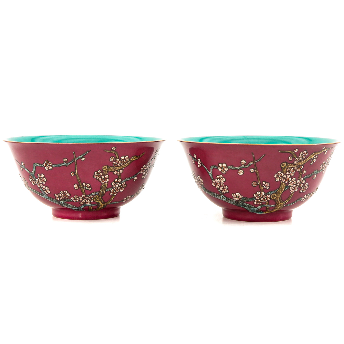 A Pair of Ruby Bowls