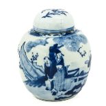 A Blue and White Ginger Jar