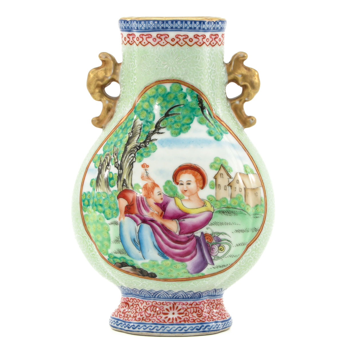 A Polychrome Decor Vase - Image 3 of 10