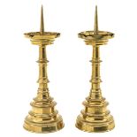 A Pair of Copper Candlesticks