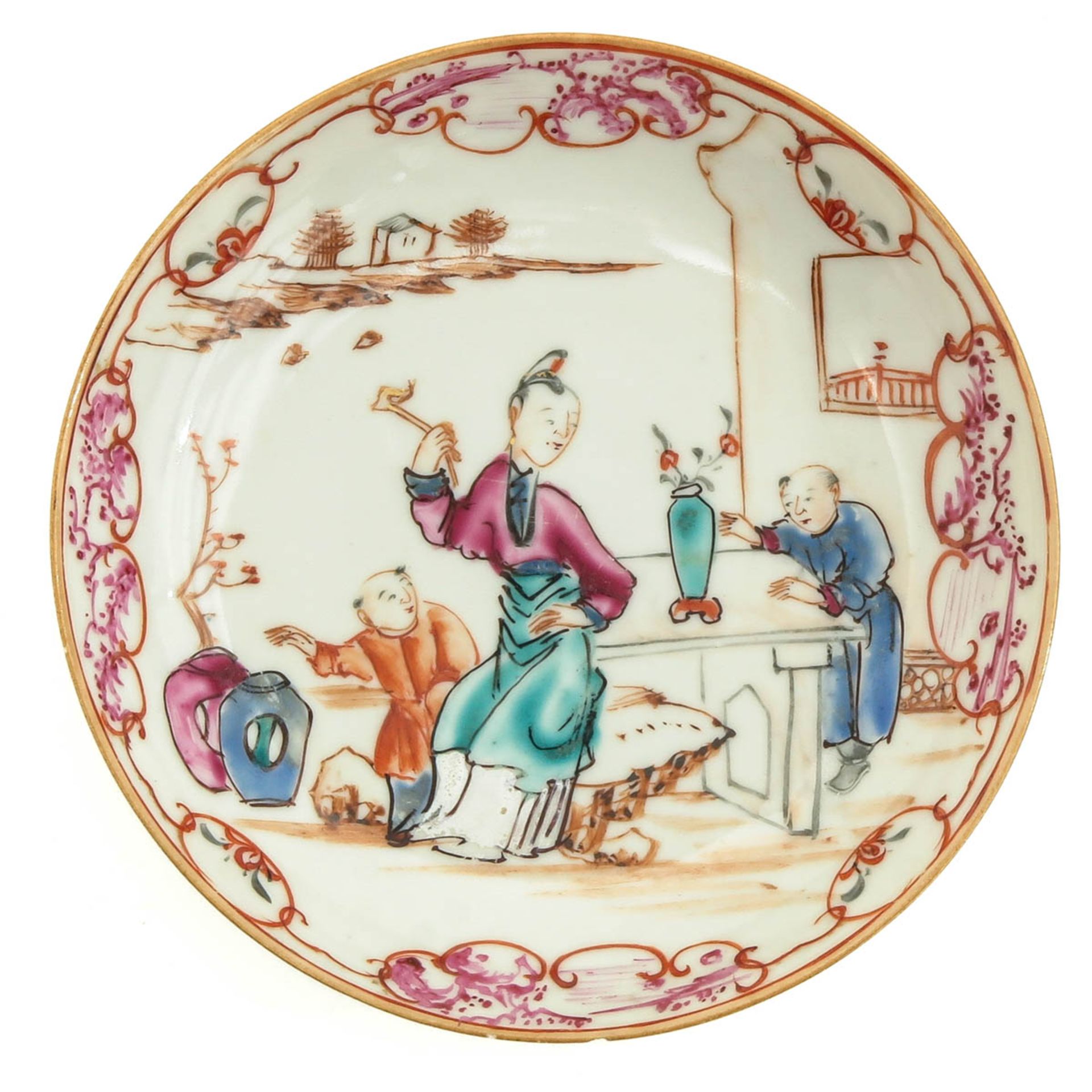 A Series of 3 Famille Rose Small Plates - Image 3 of 10