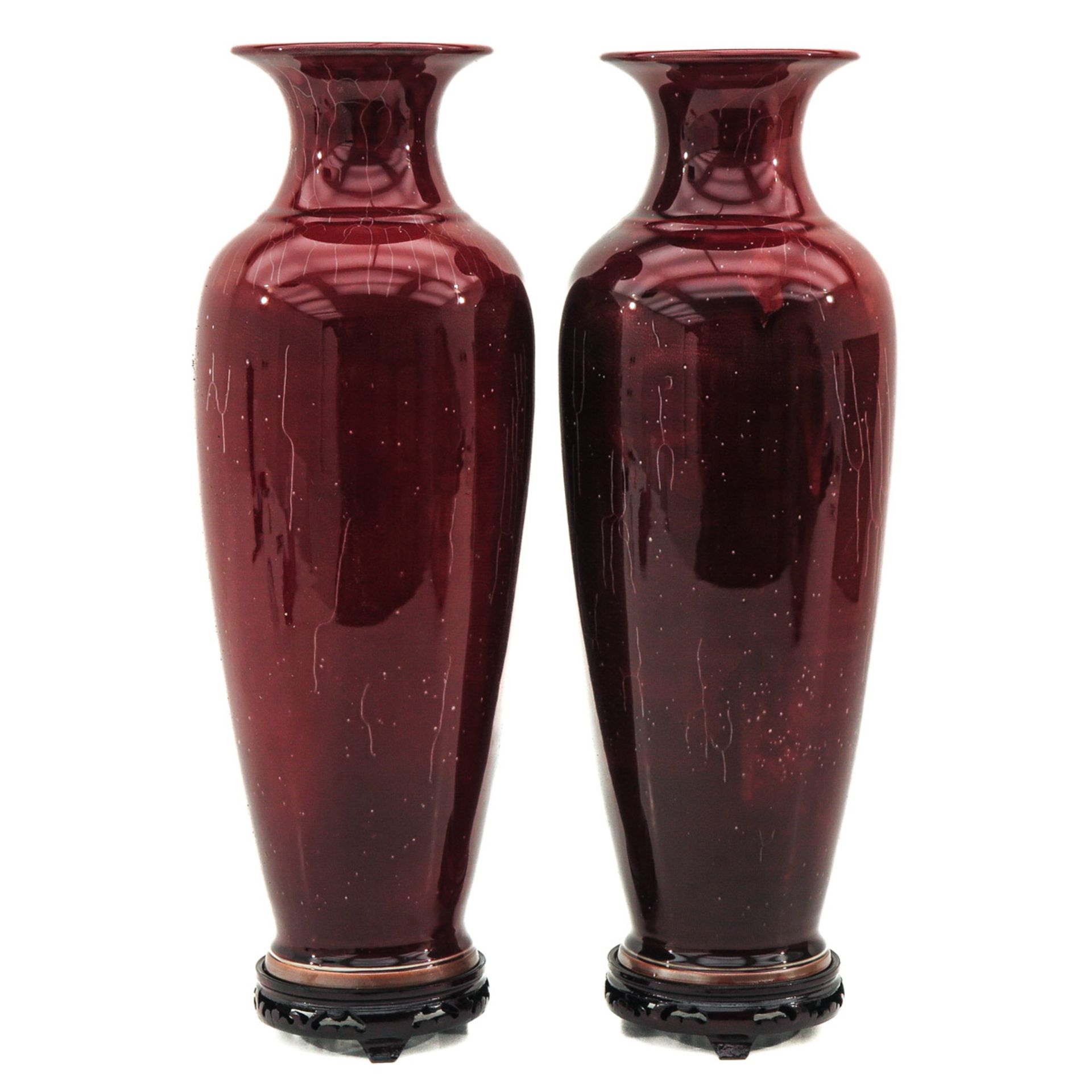 A Pair of Jun Ware Vases - Bild 4 aus 6