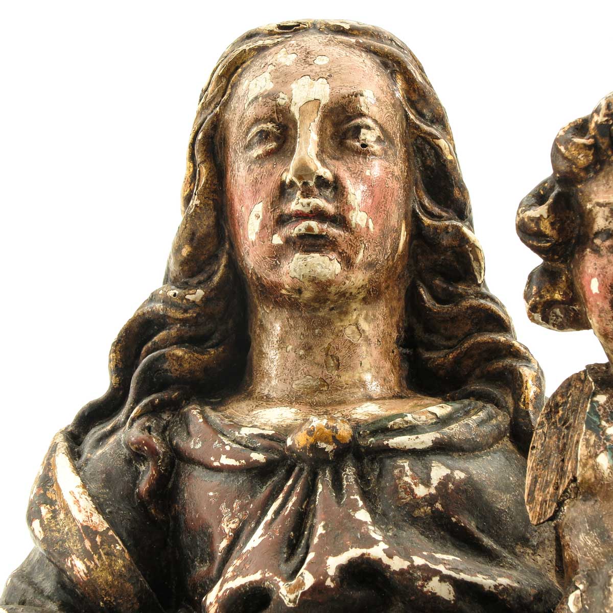 A Sculpture of Mary with Child - Image 8 of 9