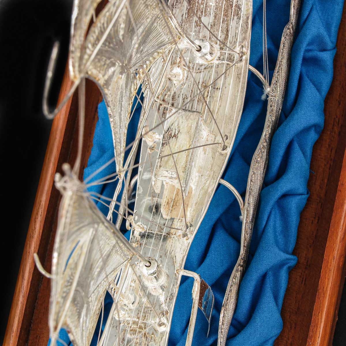 A Miniature Silver Sail Boat - Image 7 of 10