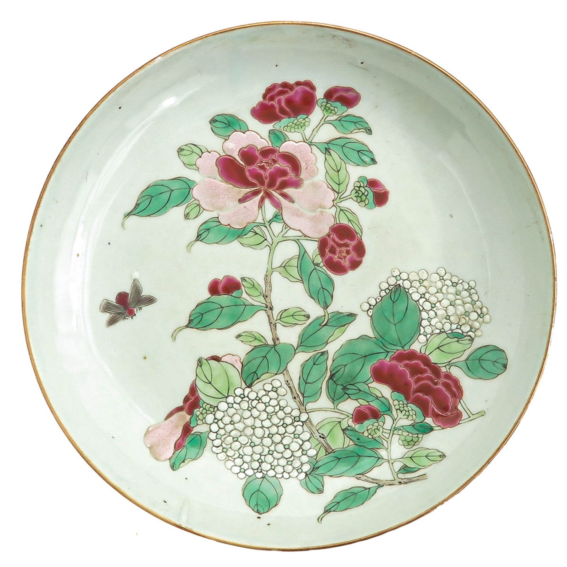 A Famille Rose Ruby Back Dish
