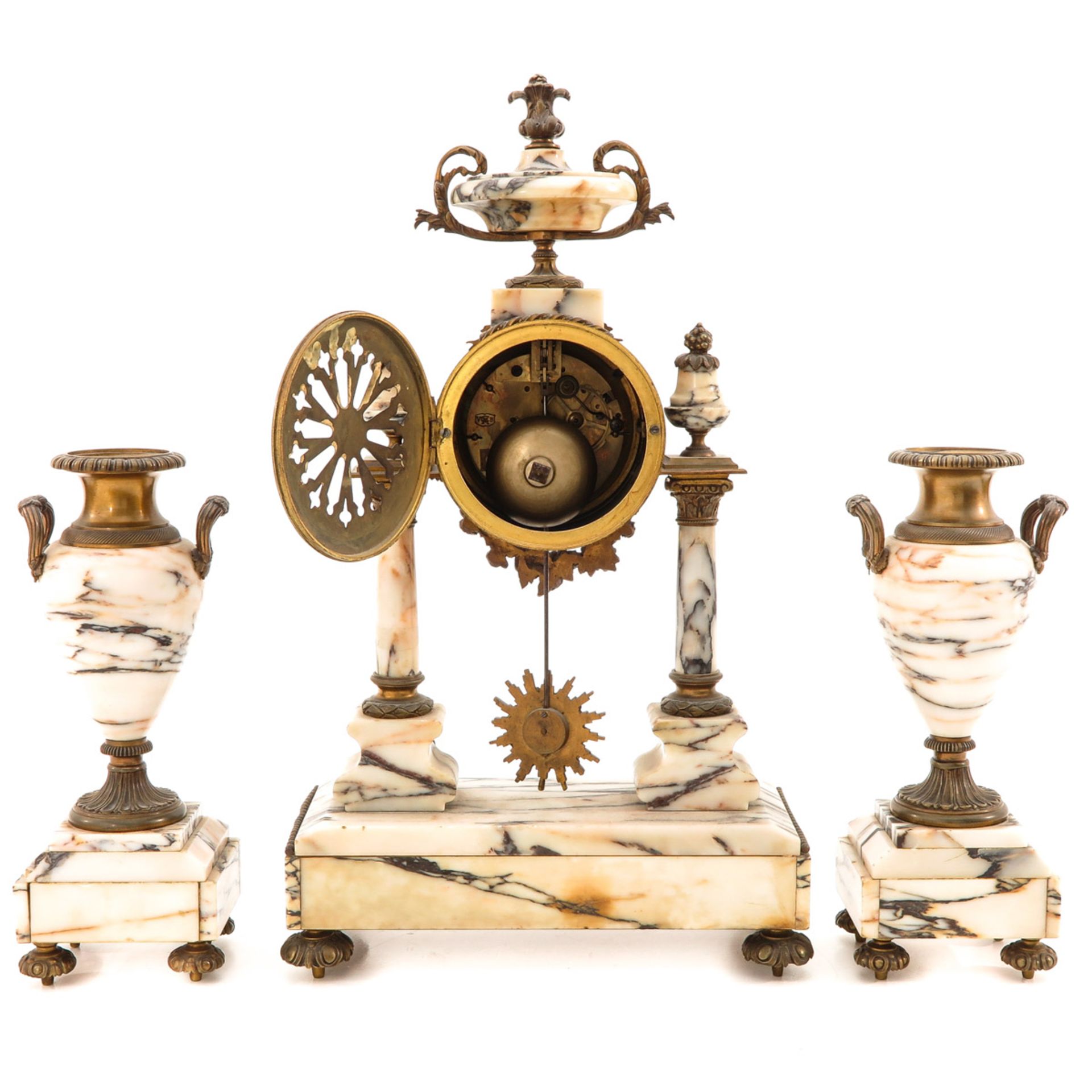 A 19th Century Clock Set - Image 3 of 10