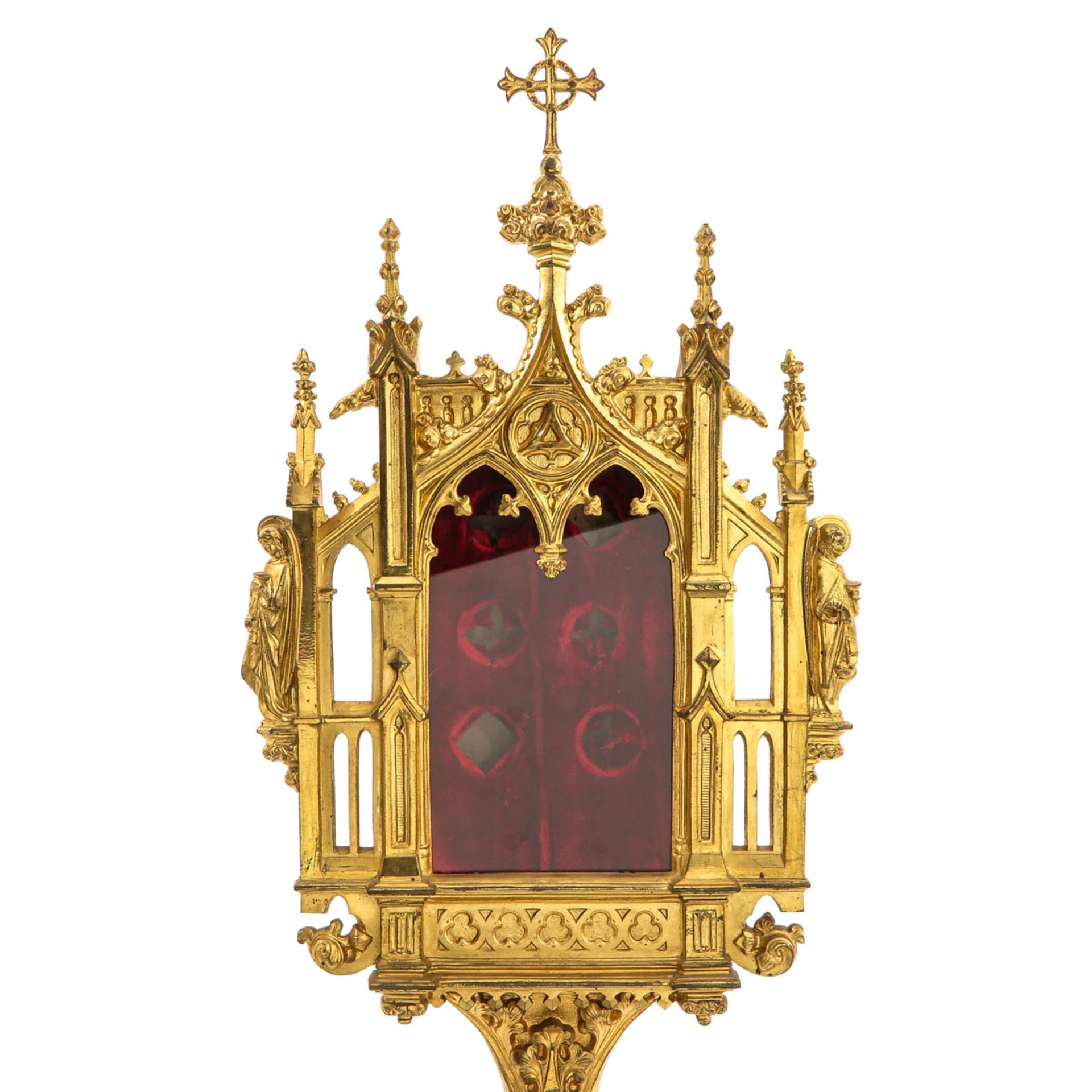 A Pair of Neo Gothic Gilded Reliquaries - Image 7 of 10