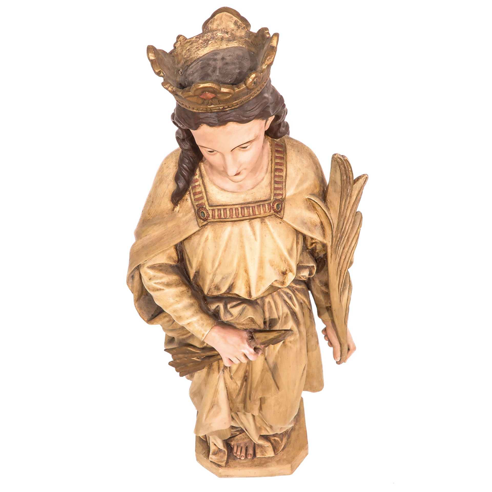 A 19th Century Sculpture of Saint Filomena - Image 5 of 10