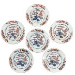 A Series of 6 Imari Plates