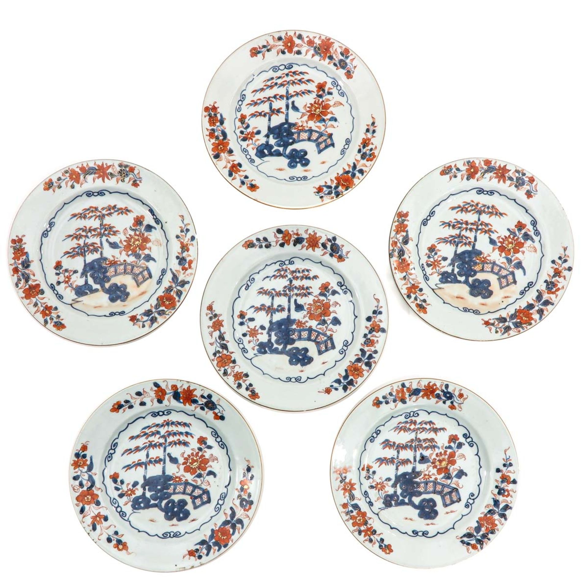 A Series of 6 Imari Plates