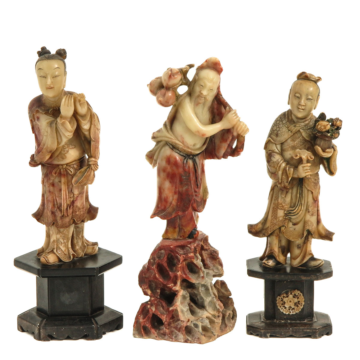 A Collection of 3 Soapstone Sculptures