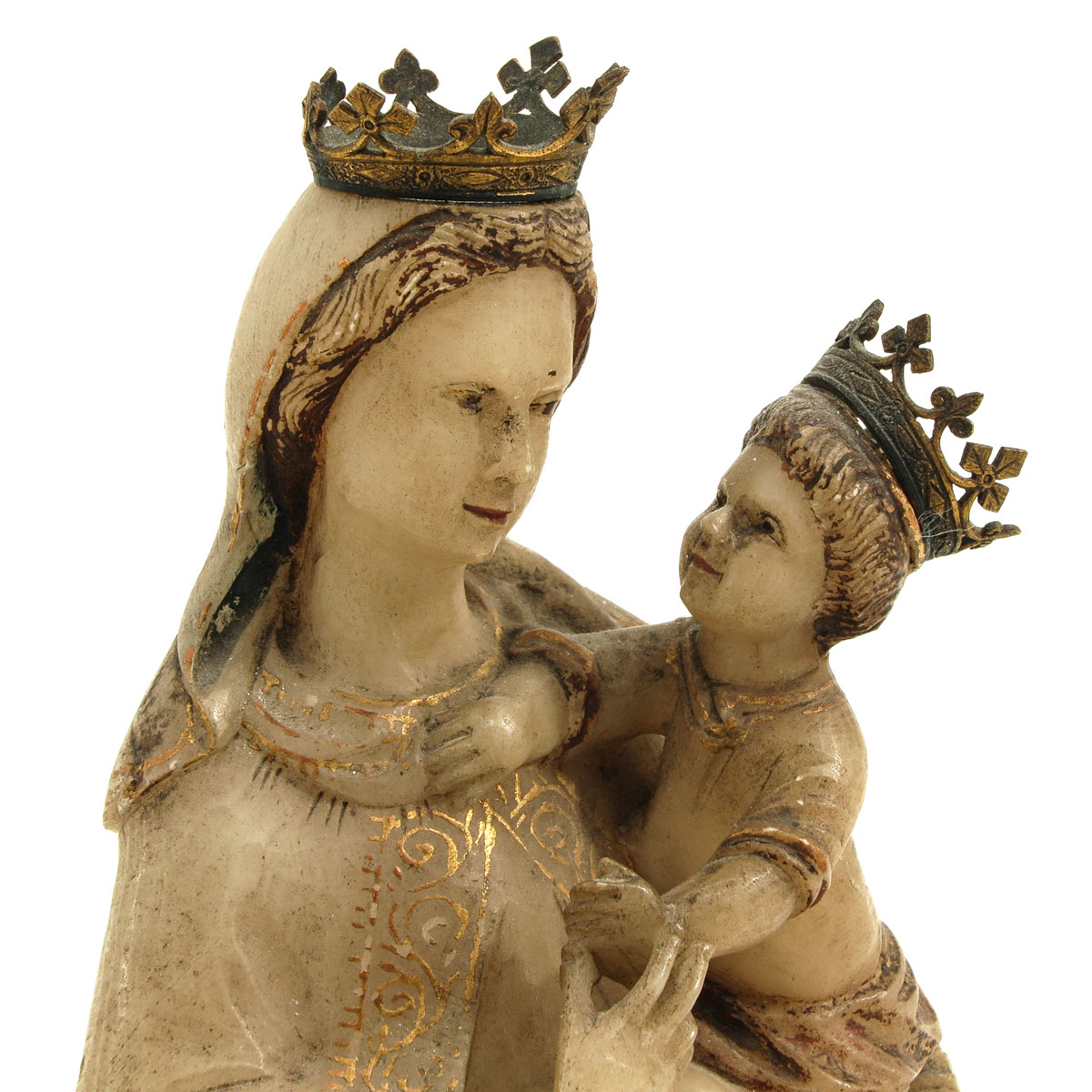 A 17th Century Sculpture of Madonna with Child - Image 7 of 8