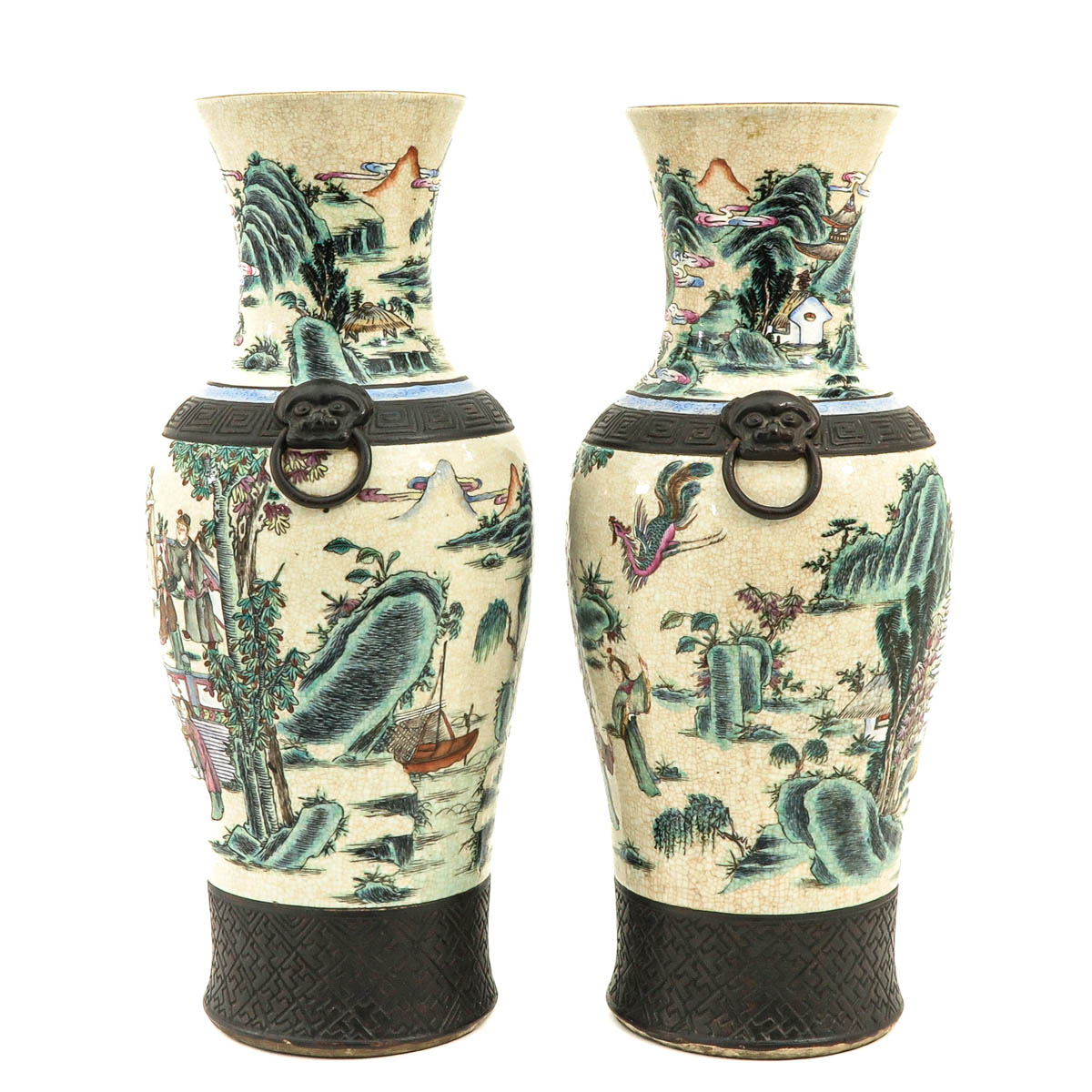 A Pair of Nanking Crackle Glazed Vases - Image 2 of 10