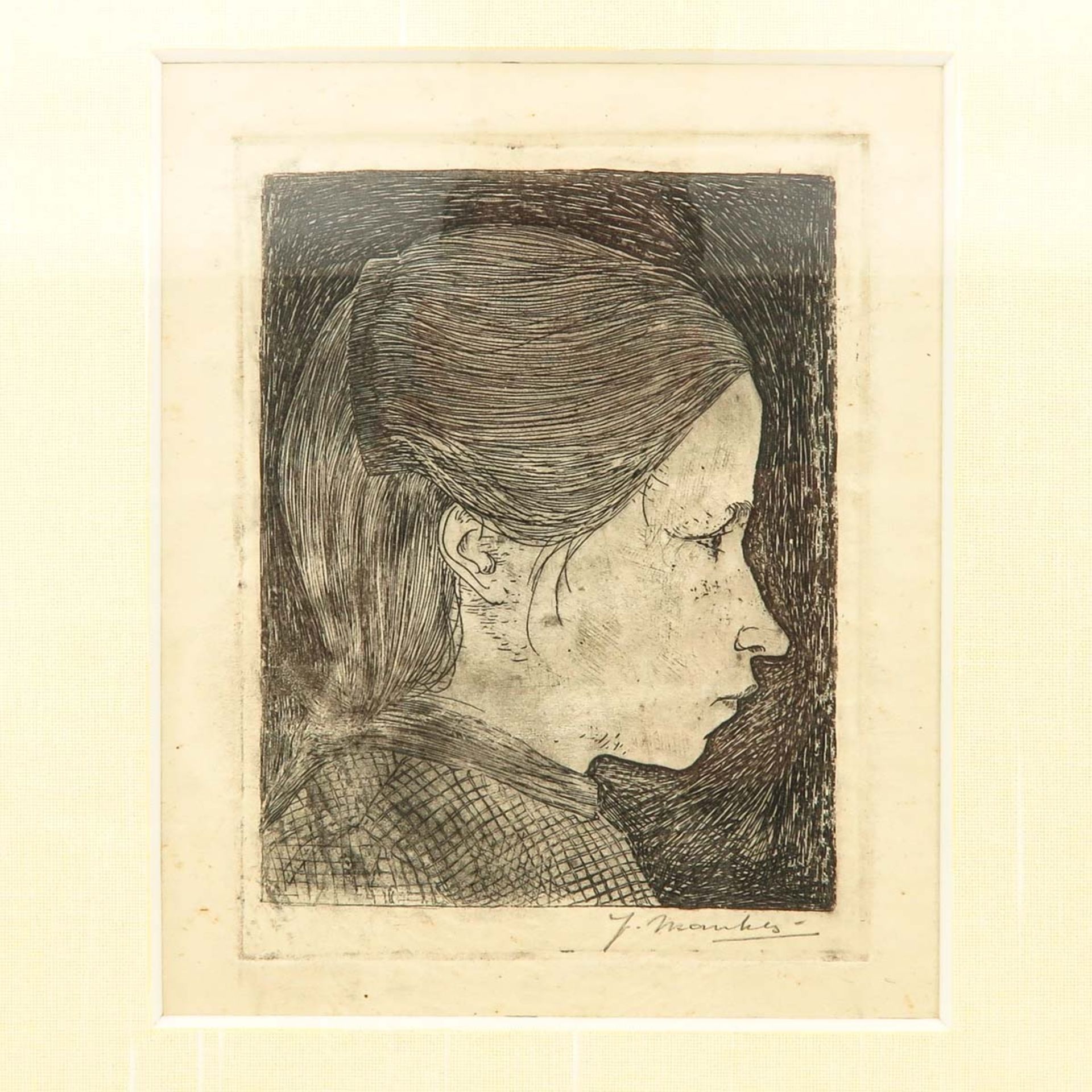 A Signed Jan Mankes Etching - Image 4 of 4
