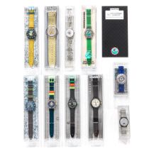 A Collection of 10 Swatch Watches