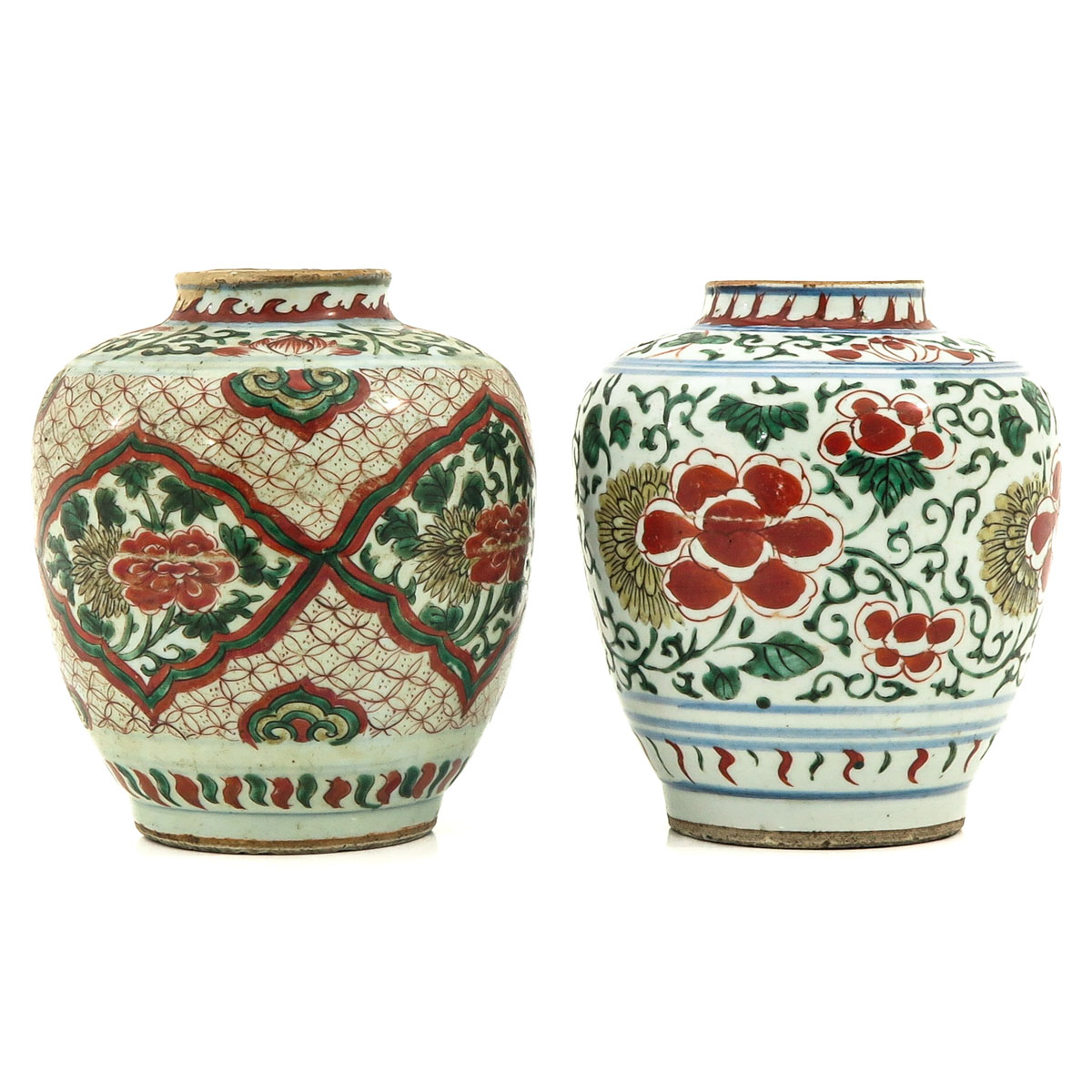A Lot of 2 Wucai Decor Jars - Image 4 of 10