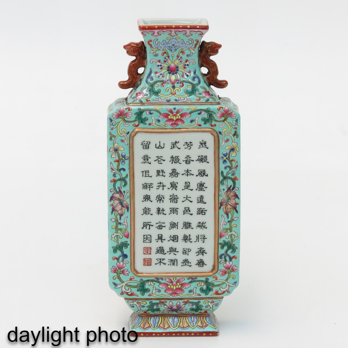 A Famille Rose Wall Vase - Image 7 of 10