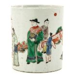 A Famille Verte Brush Pot