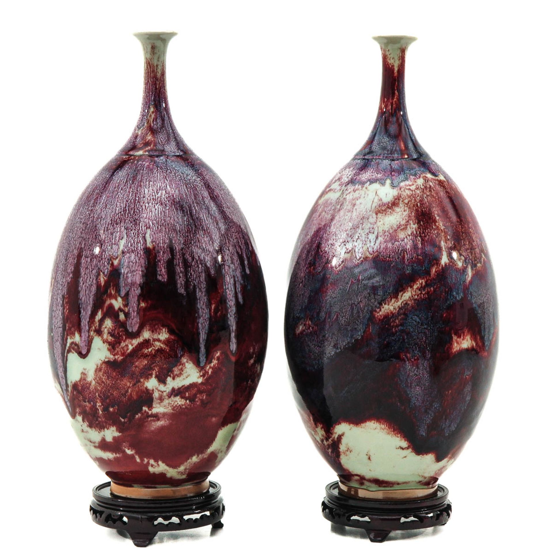 A Pair of Jun Ware Vases - Image 4 of 6