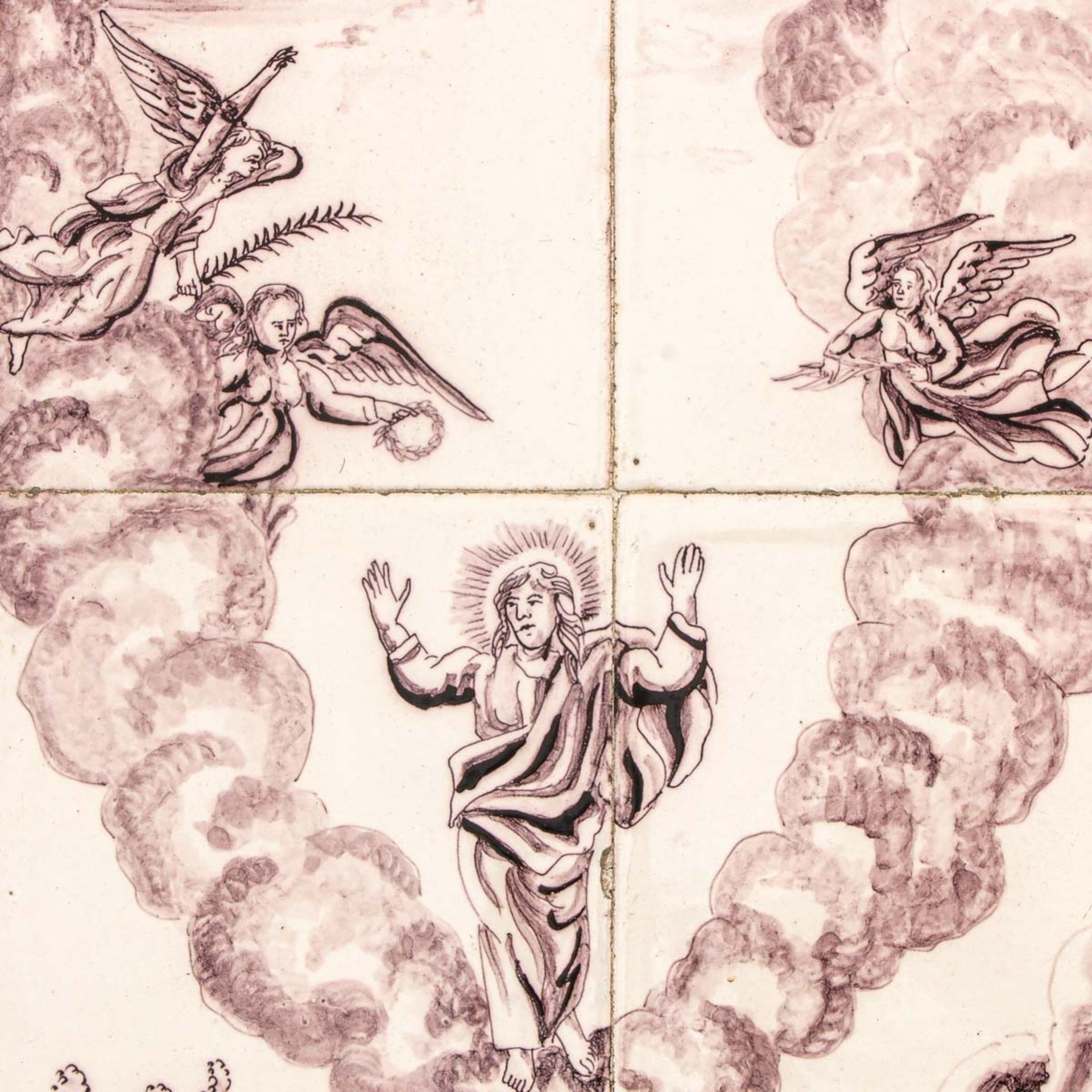 A Pair of Religious Tile Tableaus - Bild 7 aus 8