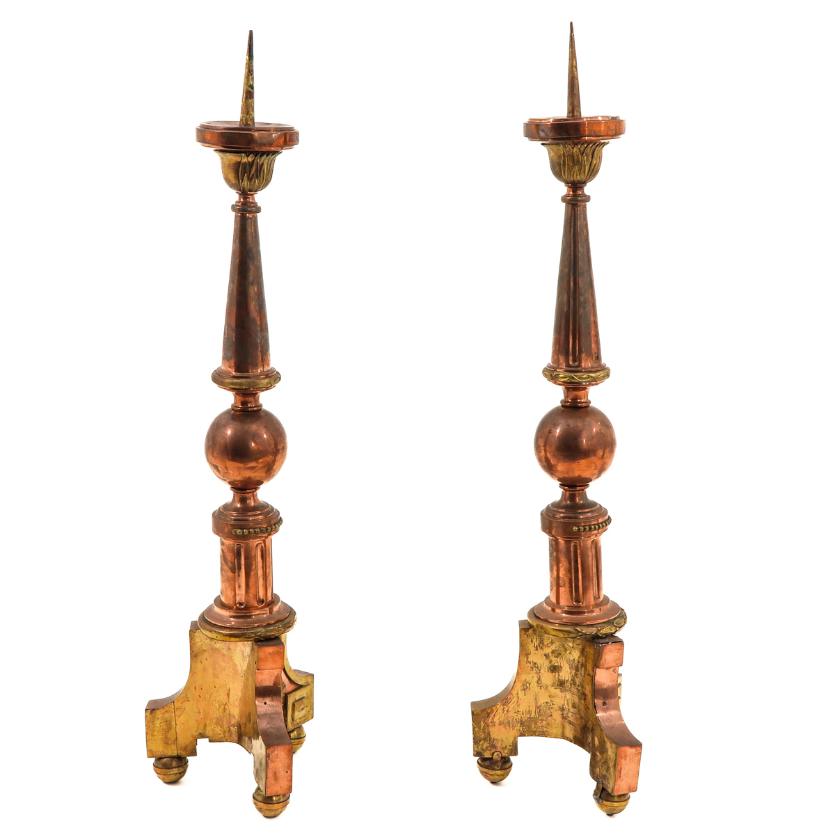 A Pair of Altar Candlesticks - Image 4 of 10