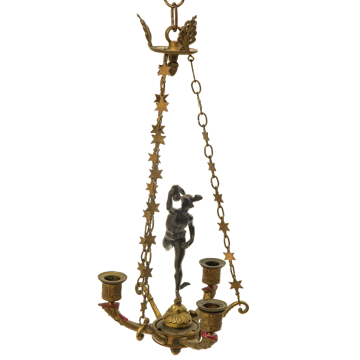A 19th Century Bronze Chandelier - Image 2 of 6