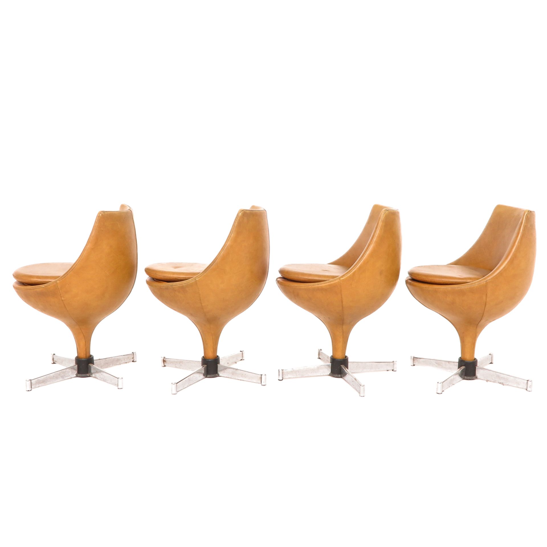 A Set of 4 Pierre Guariche Designer Chairs - Bild 2 aus 10