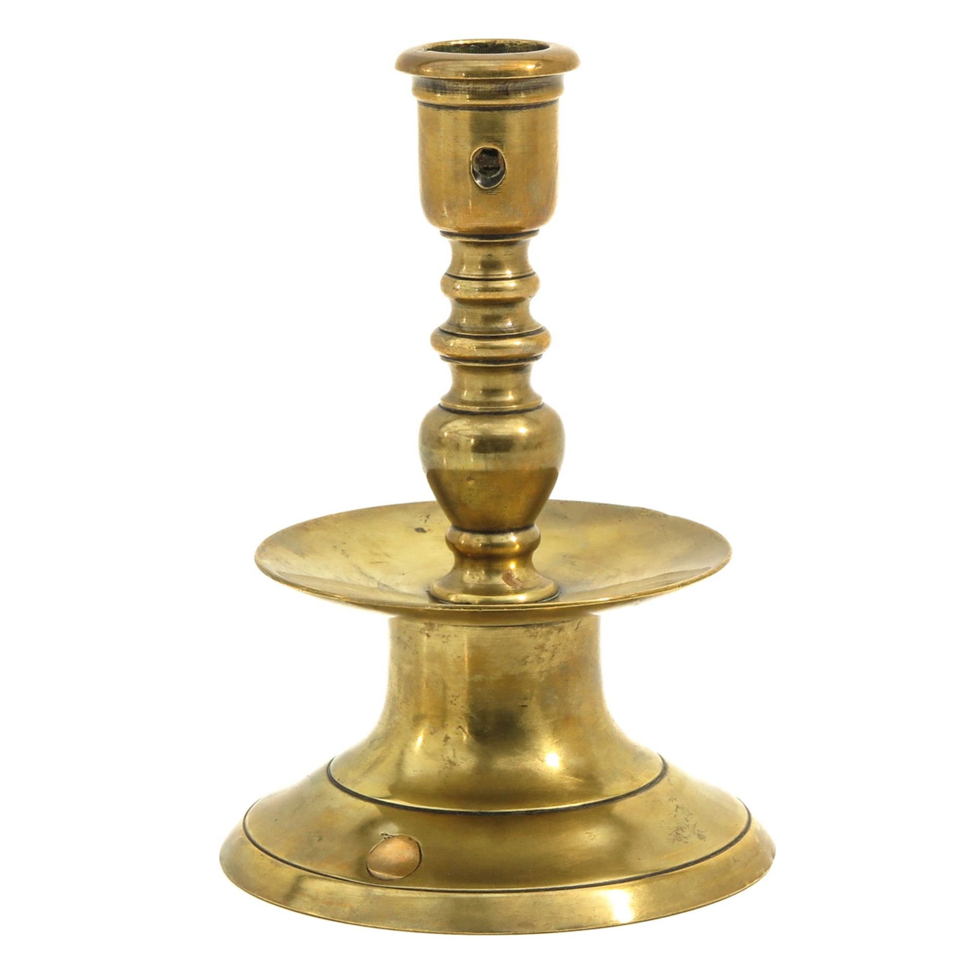 A 19th Century Bronze Candlestick