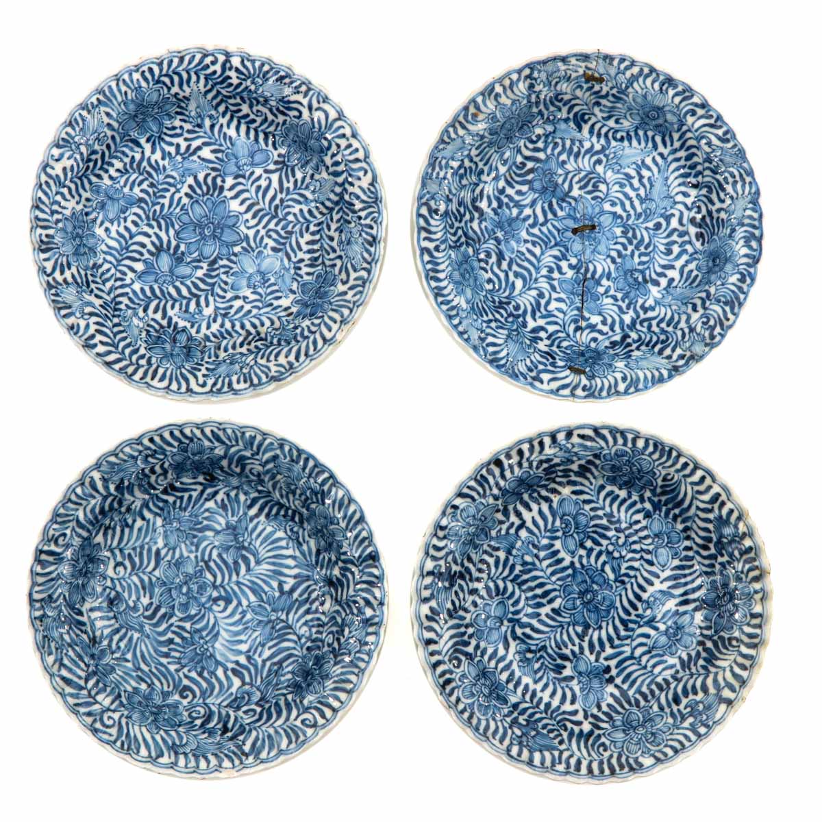 A Lot of 11 Small Blue and White Plates - Image 3 of 10