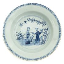 A Blue and White Plate