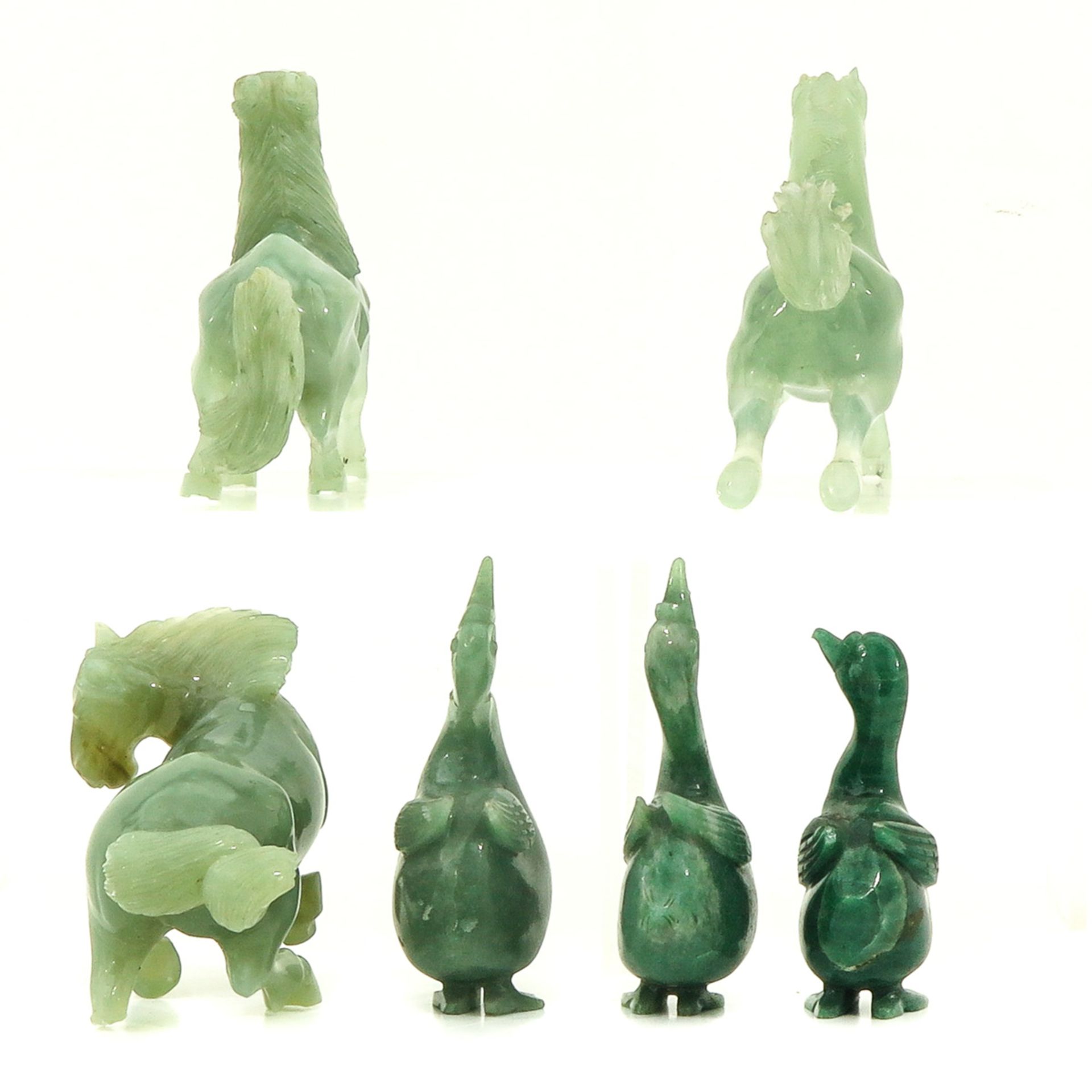 A Collection of 6 Jade Sculptures - Bild 2 aus 9