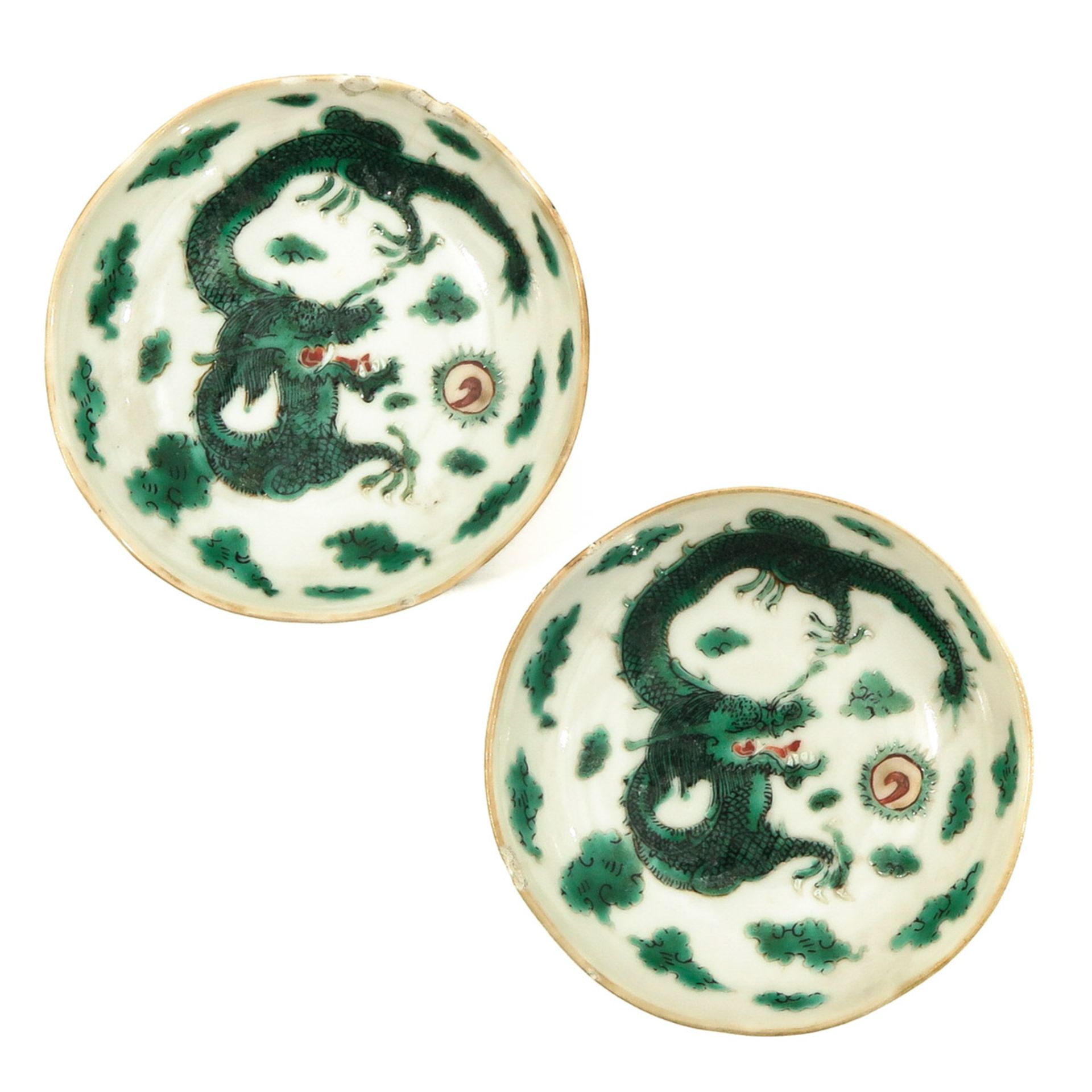 A Series of 5 Small Dragon Dishes - Image 3 of 10