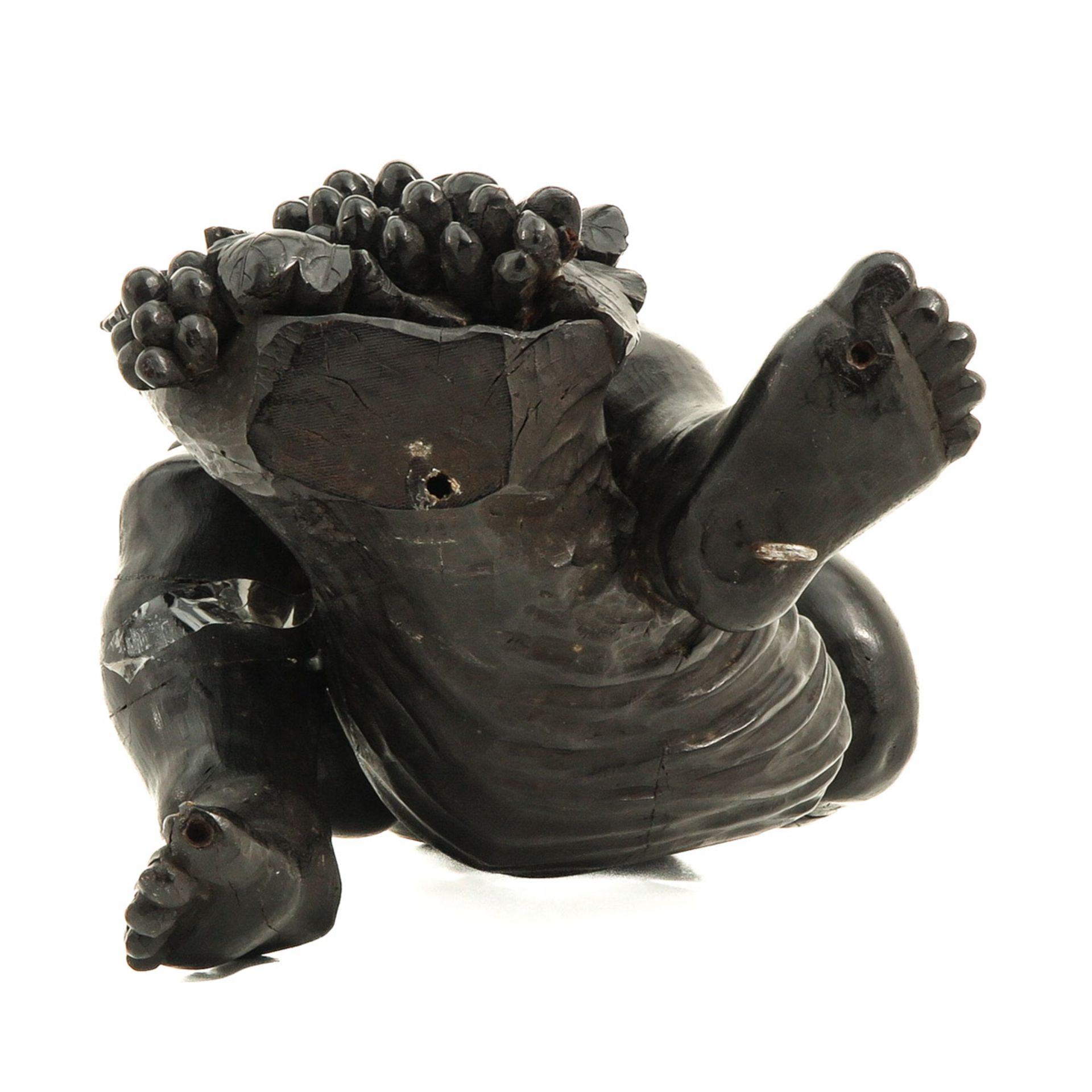 A Carved Wood Bacchus Sculpture - Image 6 of 8