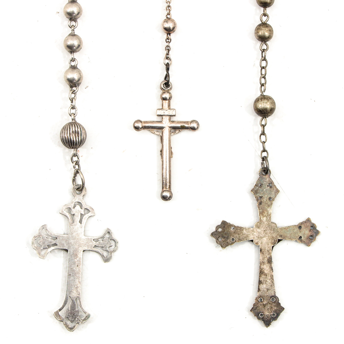 A Collection of 5 Silver Rosaries - Image 6 of 8