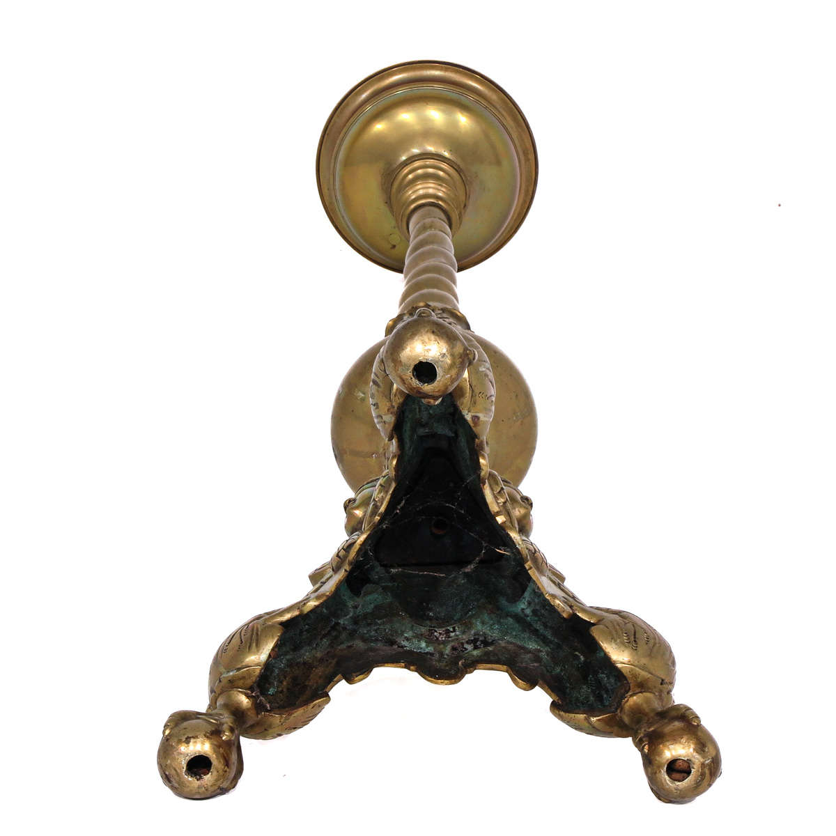 A Bronze Altar Candlestick - Image 6 of 9