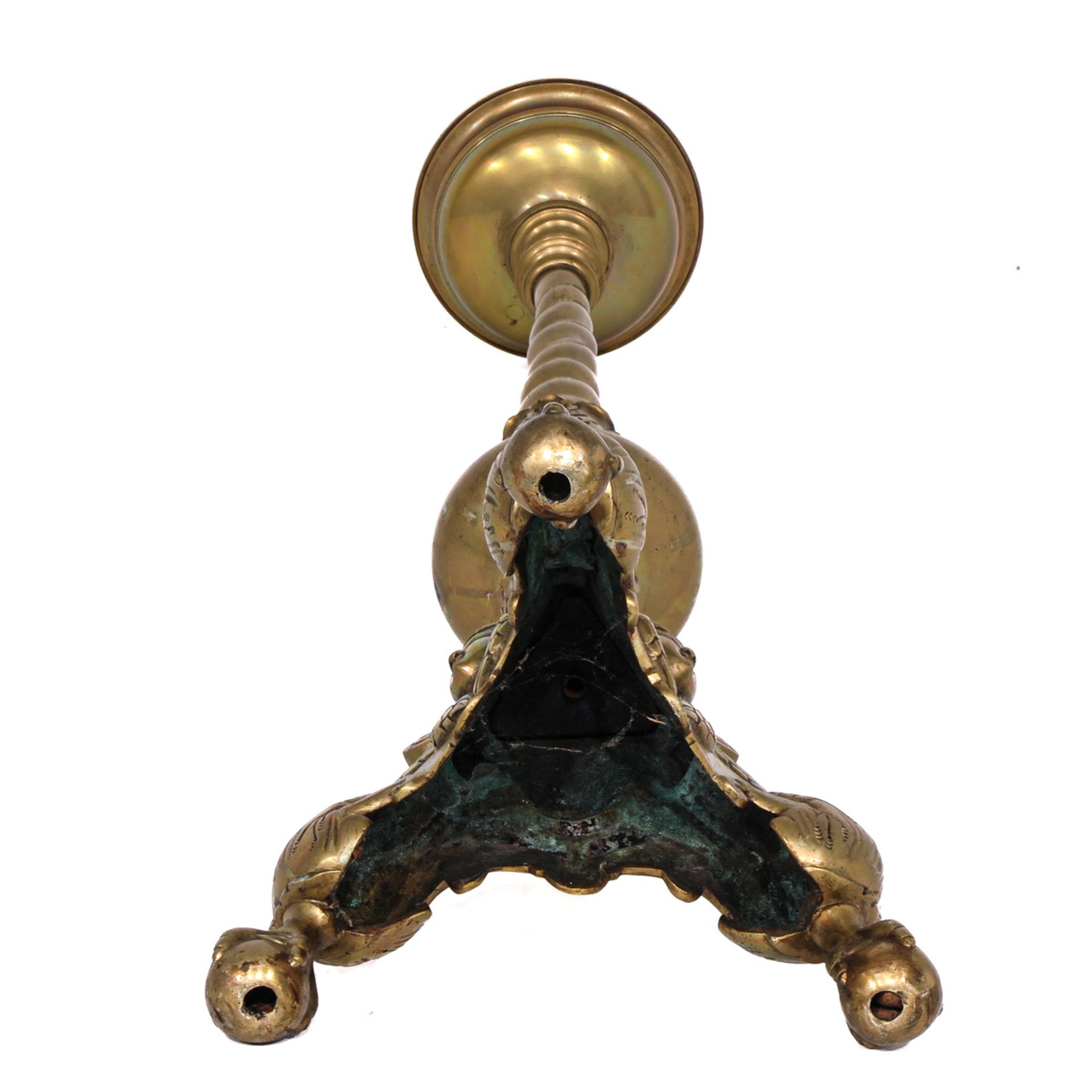 A Bronze Altar Candlestick - Bild 6 aus 9