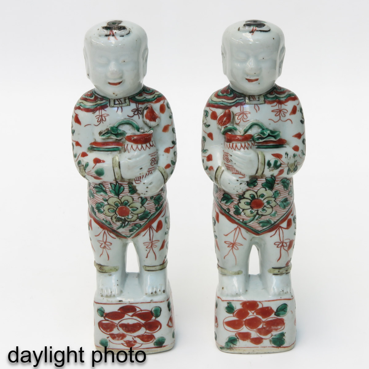 A Pair of Chinese Boy Sculptures - Image 7 of 9