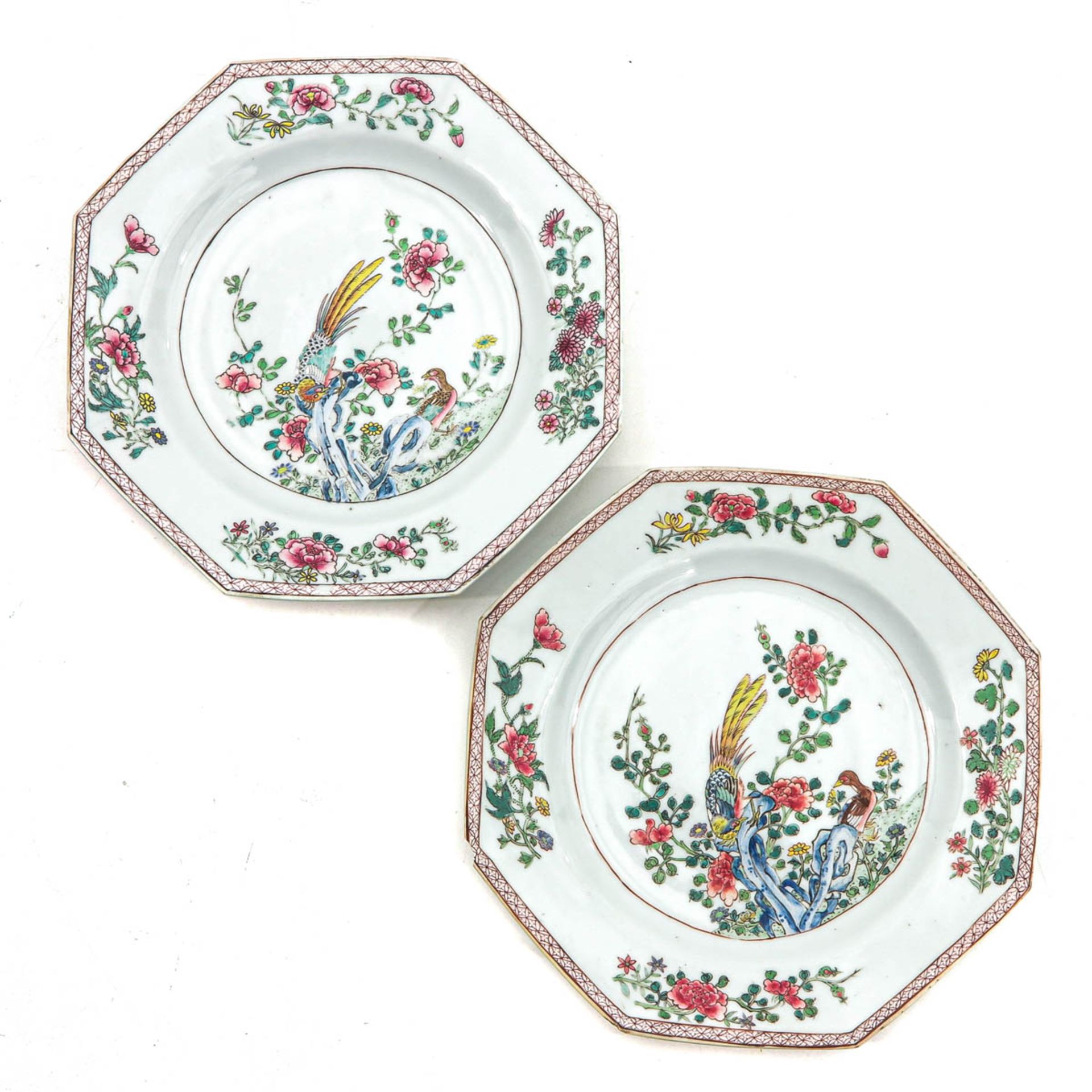 A Series of 4 Famille Rose Plates - Bild 3 aus 9