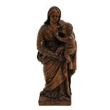 A Sculpture of Mary with Child