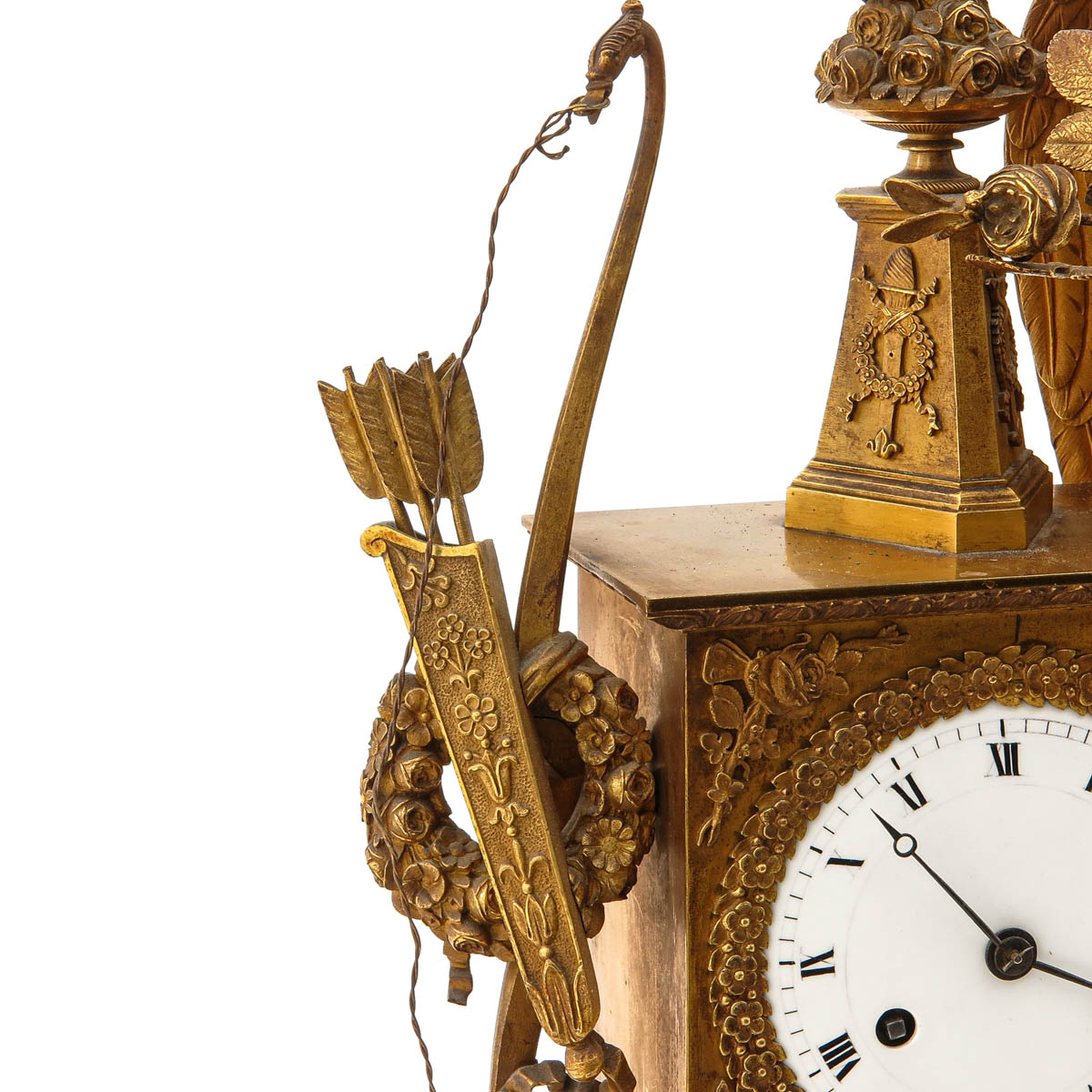 A 3 Piece Gilt Clock Set - Image 9 of 10