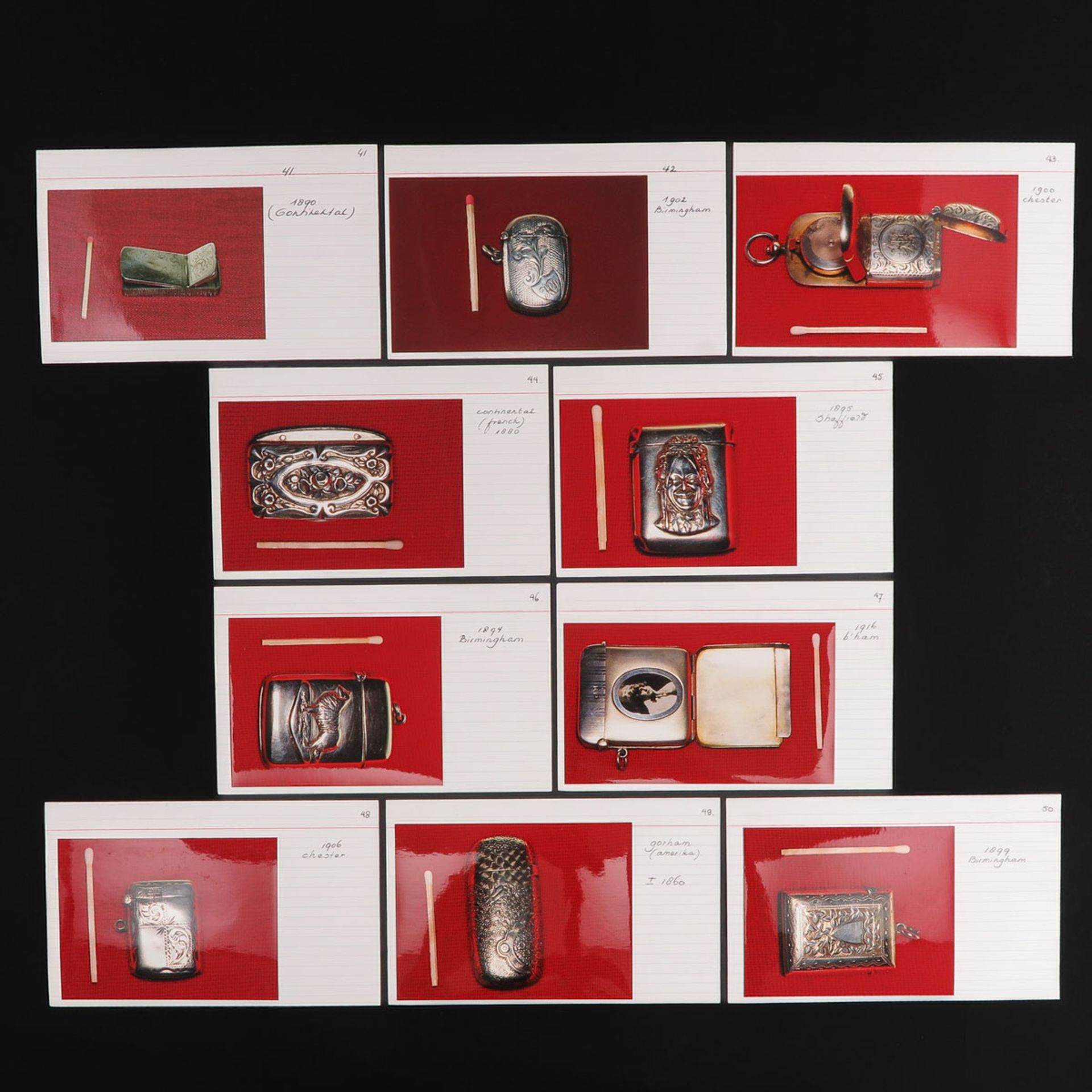 A Collection of 10 Silver Vesta Cases - Image 3 of 4