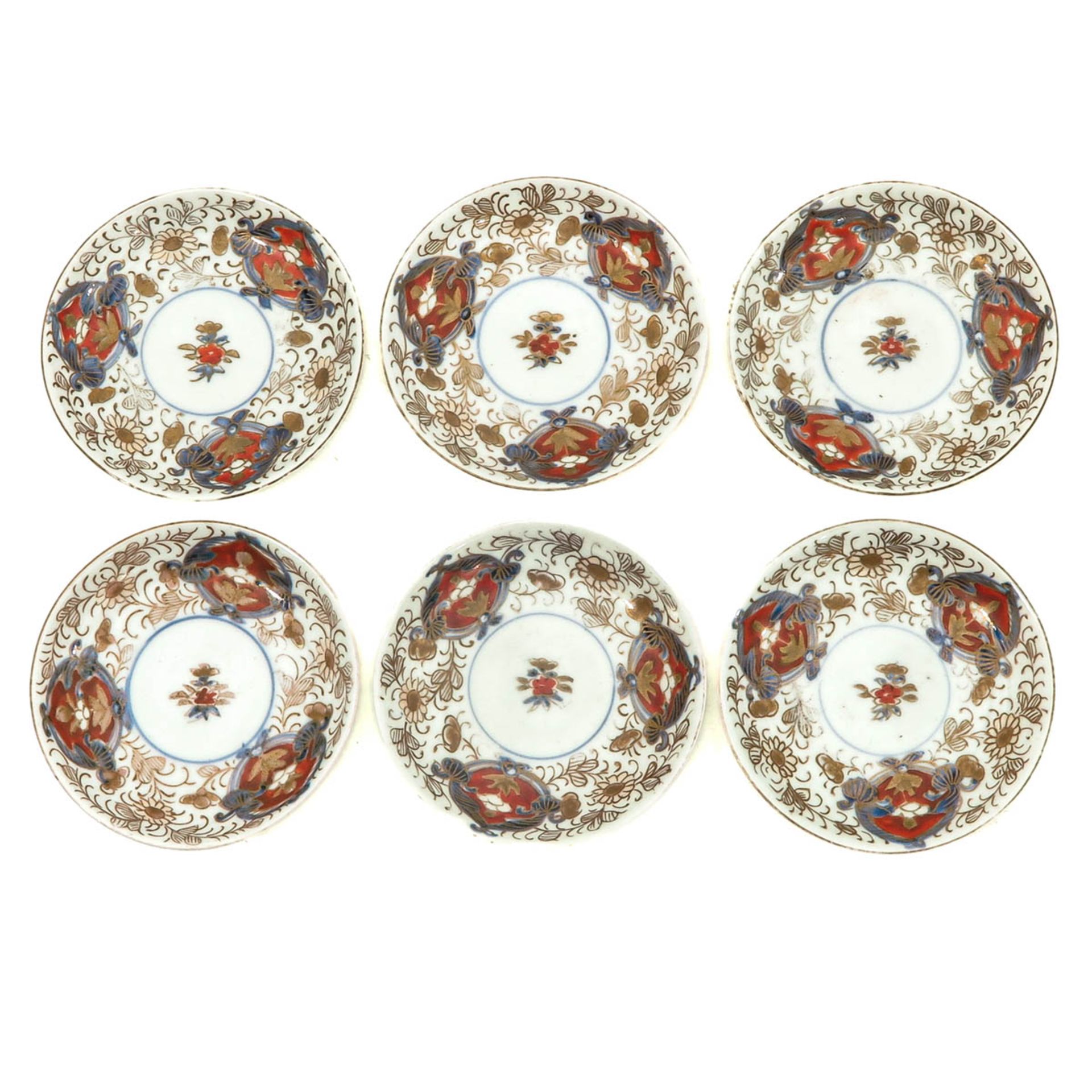 A Collection of 6 Imari Cups and Saucers - Bild 7 aus 10