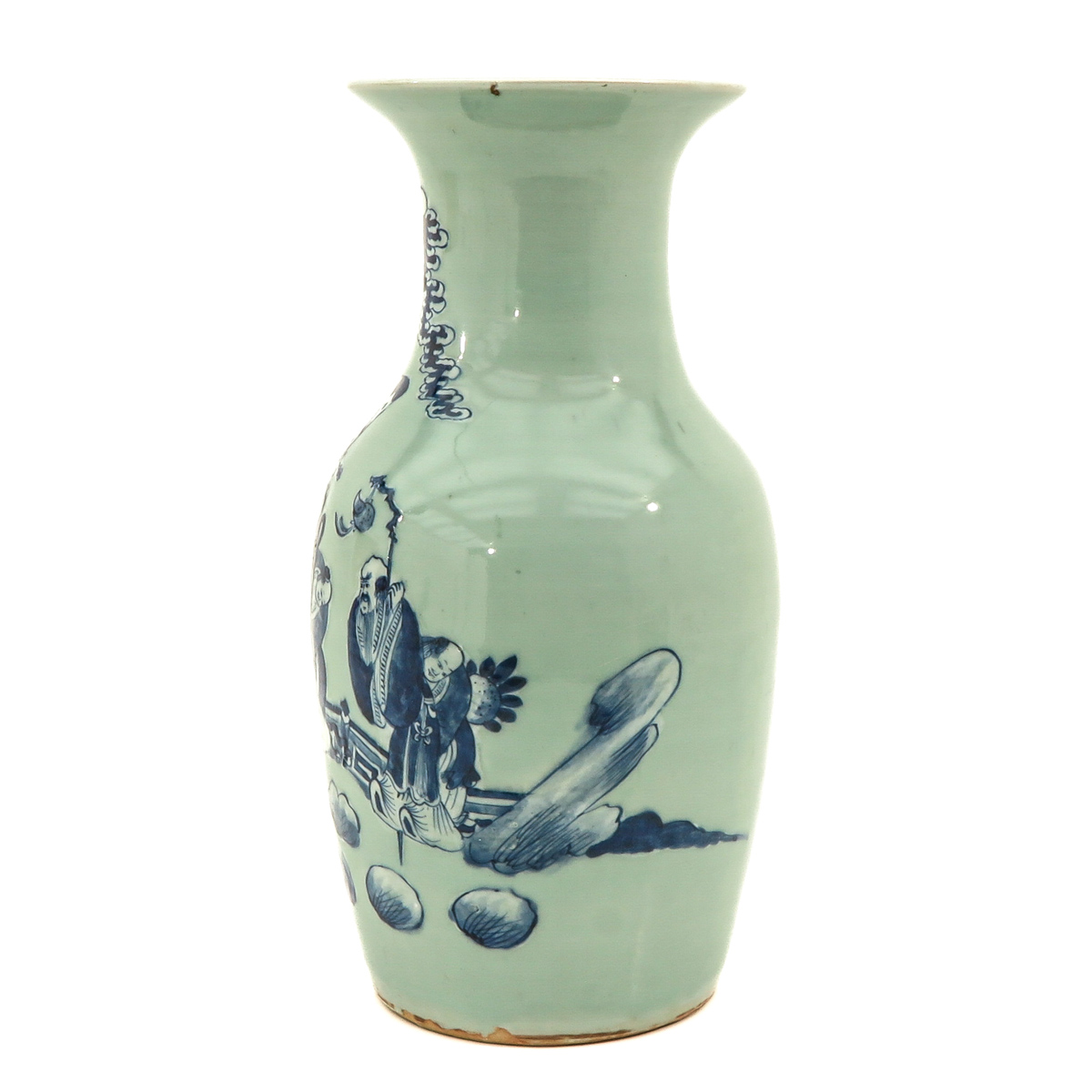 A Celadon and Blue Decor Vase - Image 2 of 9