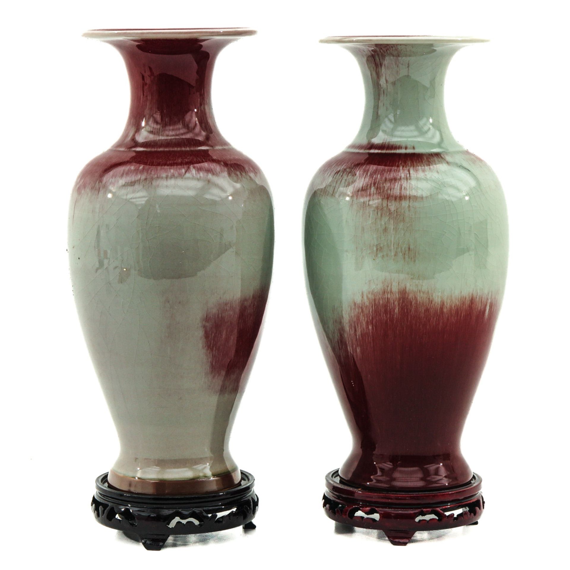 A Pair of Jun Ware Vases - Image 3 of 6