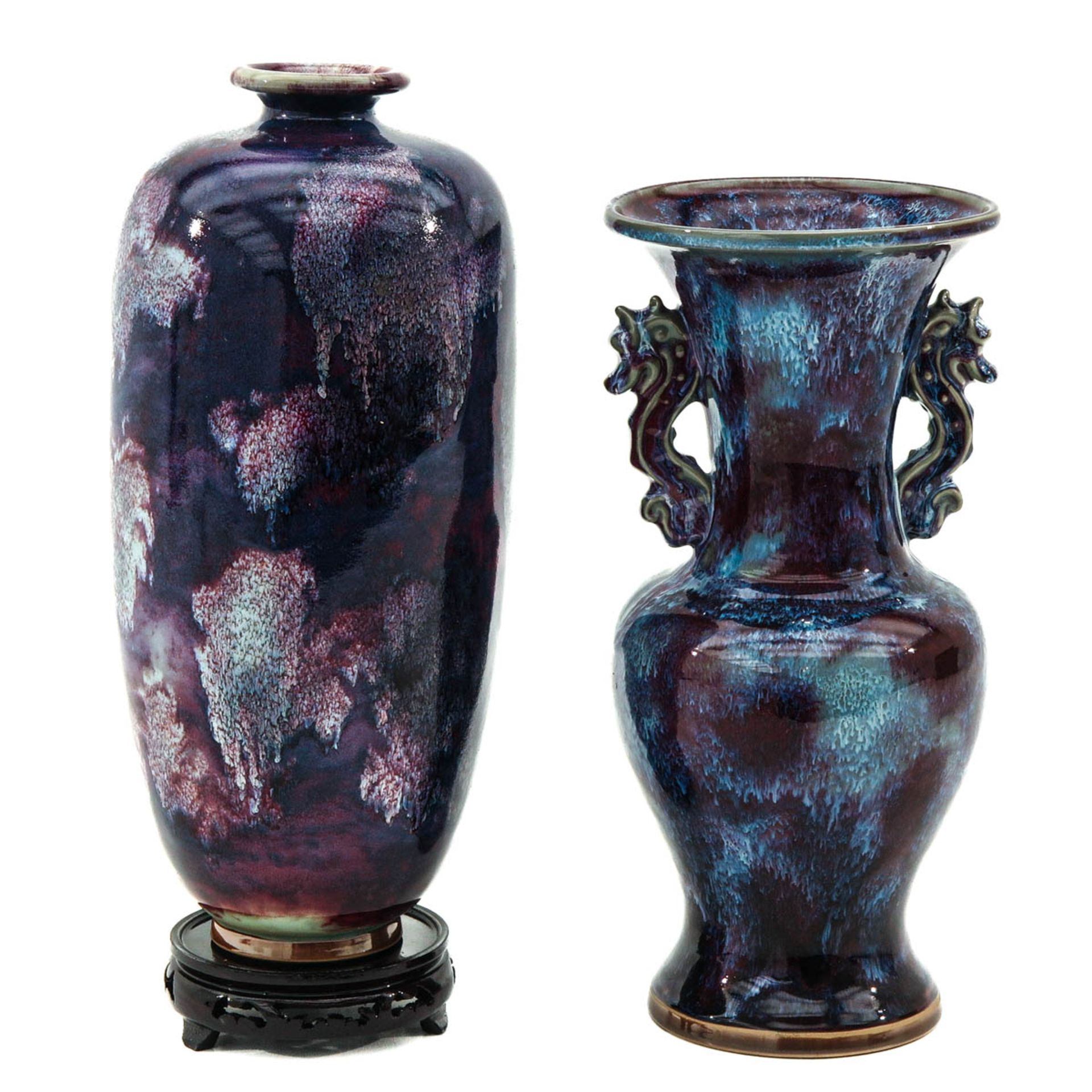 A Lot of 2 Jun Ware Vases